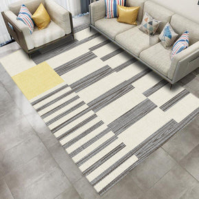 Grey Striped Modern 3D Pattern Simple Geometric Rug Bedroom Living Room Sofa Rugs Floor Mat