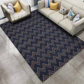 Black Geometric Striped Modern 3D Pattern Simple Rug Bedroom Living Room Sofa Rugs Floor Mat