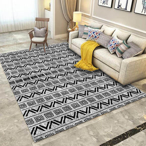 Grey Geometric Striped Modern 3D Pattern Simple Rug Bedroom Living Room Sofa Rugs Floor Mat
