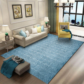 Blue Simple Pattern Modern Geometric Striped Rug Bedroom Living Room Sofa Rugs Floor Mat