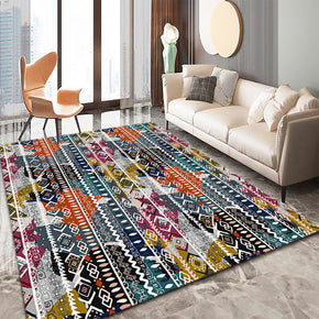 Multi-colours Moroccan Geometric Traditional 3D Pattern Floor Mat Modern Rug for Bedroom Living Room Sofa Office Hall