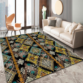 Yellow Moroccan Geometric Traditional 3D Pattern Floor Mat Modern Rug for Bedroom Living Room Sofa Office Hall