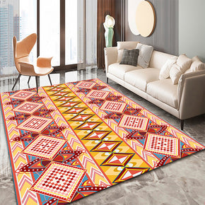 Pink Moroccan Geometric Traditional 3D Pattern Floor Mat Modern Rug for Bedroom Living Room Sofa Office Hall