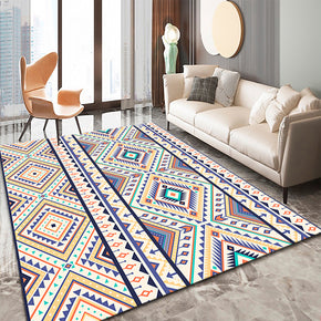 Purple Moroccan Geometric Traditional 3D Pattern Floor Mat Modern Rug for Bedroom Living Room Sofa Office Hall