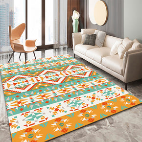 Modern Rug Green Yellow Moroccan Geometric Traditional 3D Pattern Floor Mat for Bedroom Living Room Sofa Office Hall