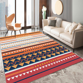 Modern Rug Red Moroccan Geometric Traditional 3D Pattern Floor Mat for Bedroom Living Room Sofa Office Hall