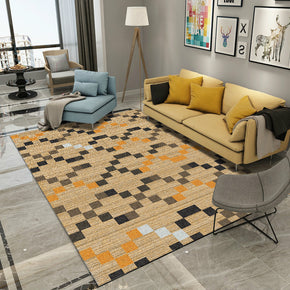 Geometric Yellow Cube Modern Simplicity Striped Rug 3D Pattern Floor Mat for Bedroom Living Room Sofa Office Hall