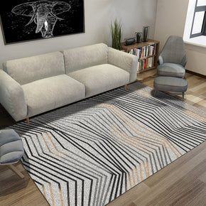 Geometric Grey Striped Modern Simplicity Rug 3D Pattern Floor Mat for Bedroom Living Room Sofa Office Hall