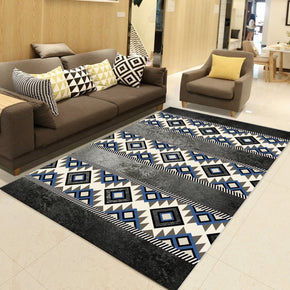 Moroccan Black Modern Geometric Simplicity Rug 3D Pattern Floor Mat for Bedroom Living Room Sofa Office Hall
