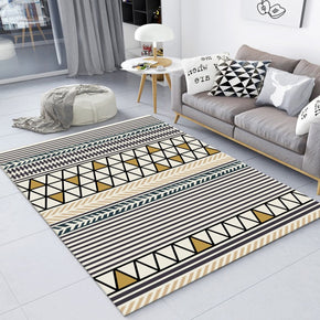 Modern Geometric Moroccan Striped Simplicity Rug 3D Pattern Floor Mat for Bedroom Living Room Sofa Office Hall