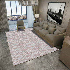 Pink Modern Geometric Moroccan Striped Simplicity Rug 3D Pattern Floor Mat for Bedroom Living Room Sofa Office Hall