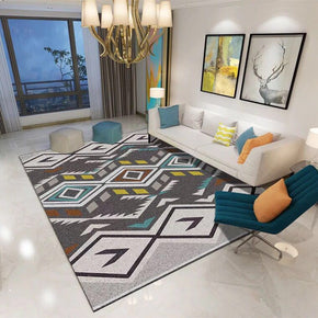 Dark Grey Simplicity 3D Pattern Striped Modern Geometric Moroccan Rug Floor Mat for Bedroom Living Room Sofa Office Hall
