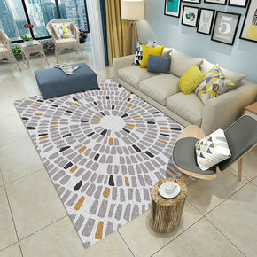 Modern Moroccan Grey 3D Pattern Geometric Simplicity Striped Rug Floor Mat for Bedroom Living Room Sofa Office Hall