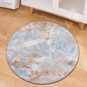 Marble Pattern Round Rug Modern For Living Room Computer Chair Cushion Bedroom Kitchen Hall 02