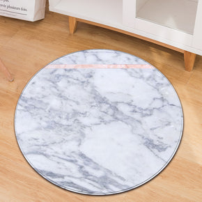 Marble Pattern Round Rug Modern For Living Room Computer Chair Cushion Bedroom Kitchen Hall 06