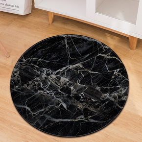 Marble Pattern Round Rug Modern For Living Room Computer Chair Cushion Bedroom Kitchen Hall 07
