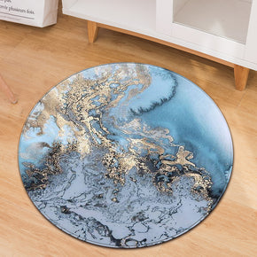 Marble Pattern Round Rug Modern For Living Room Computer Chair Cushion Bedroom Kitchen Hall 08