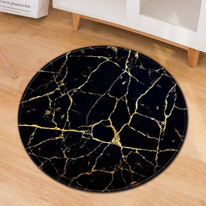 Marble Pattern Round Rug Modern For Living Room Computer Chair Cushion Bedroom Kitchen Hall 22