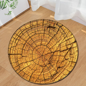 Wood Grain Pattern Round Rug Modern For Living Room Computer Chair Cushion Bedroom Kitchen Hall 02