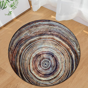 Wood Grain Pattern Round Rug Modern For Living Room Computer Chair Cushion Bedroom Kitchen Hall 04