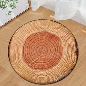 Wood Grain Pattern Round Rug Modern For Living Room Computer Chair Cushion Bedroom Kitchen Hall 05
