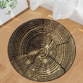 Wood Grain Pattern Round Rug Modern For Living Room Computer Chair Cushion Bedroom Kitchen Hall 06