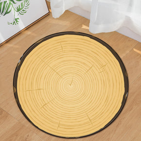 Wood Grain Pattern Round Rug Modern For Living Room Computer Chair Cushion Bedroom Kitchen Hall 10