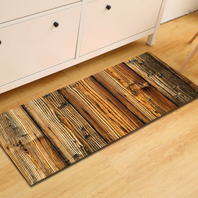 Wood Grain Pattern Entryway Doormat Runners Rugs Kitchen Bathroom Anti-slip Mats 11