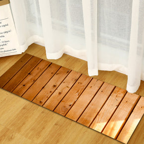 Wood Grain Pattern Entryway Doormat Runners Rugs Kitchen Bathroom Anti-slip Mats 16