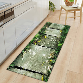 Fresh Plant Pattern Entryway Doormat Runners Rugs Kitchen Bathroom Anti-slip Mats 13