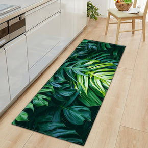 Fresh Plant Pattern Entryway Doormat Runners Rugs Kitchen Bathroom Anti-slip Mats 14