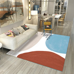 Red Blue Morandi Style Modern Simplicity Rug 3D Pattern Floor Mat for Bedroom Living Room Sofa Office Hall