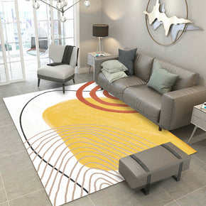 Modern Yellow Morandi Style Simplicity Rug 3D Pattern Floor Mat for Bedroom Living Room Sofa Office Hall