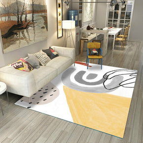 Yellow Grey Morandi Style Simplicity Modern Rug 3D Pattern Floor Mat for Bedroom Living Room Sofa Office Hall