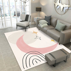Modern 3D Moon Star Simplicity Pattern Morandi Style Rug Floor Mat for Bedroom Living Room Sofa Office Hall