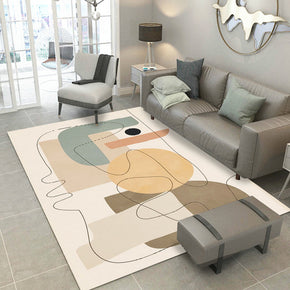 Modern 3D Brown Simplicity Pattern Morandi Style Rug Floor Mat for Bedroom Living Room Sofa Office Hall
