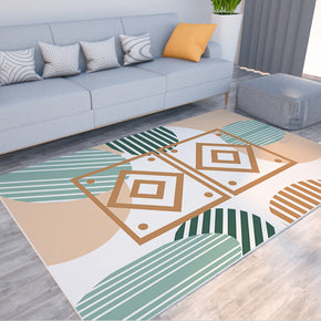 Green Geometric Moroccan Modern 3D Simplicity Pattern Rug Floor Mat for Bedroom Living Room Sofa Office Hall