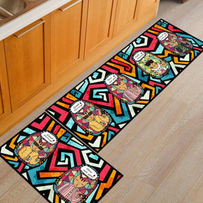 Cartoons Kitchen Carpet Floor Mats Oil-proof Anti-skid Pad Bathroom Toilet Water Absorption Bedroom Mats and Door Mats
