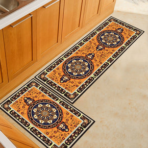 Traditional Orange Kitchen Carpet Floor Mats Oil-proof Anti-skid Pad Bathroom Toilet Water Absorption Bedroom Mats and Door Mats