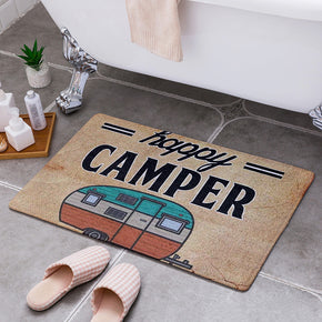 Happy Camper  Patterned Modern Area Rugs Anti-slip Carpets Doormat Bath Mat