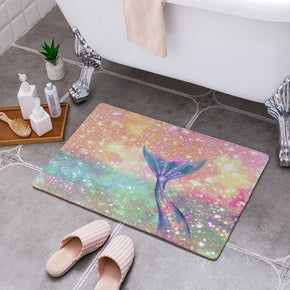 Colorful Fish Tail Modern Anti-slip Carpets Patterned Area Rugs Doormat Bath Mat