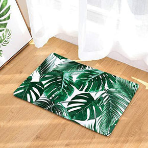 Green Leaves Modern Anti-slip Carpets Patterned Area Rugs Doormat Bath Mat