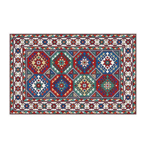 Retro Floral Traditional Polyester Vintage Area Rugs Floor Mat for Living Room Hall Office Bedroom