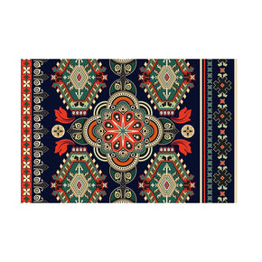 Floral Retro Traditional Vintage Area Rugs Polyester Floor Mat for Living Room Hall Office Bedroom