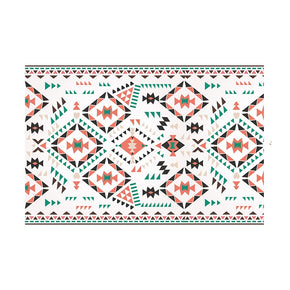 White Retro Traditional Vintage Area Rugs Polyester Floor Mat for Living Room Hall Office Bedroom