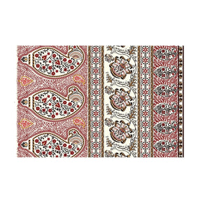 Red Traditional Floral Vintage Area Rugs Polyester Floor Mat for Living Room Hall Office Bedroom