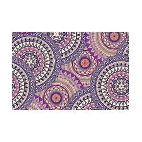 Purple Floral Vintage Traditional Area Rugs Polyester Floor Mat for Office Living Room Hall Bedroom