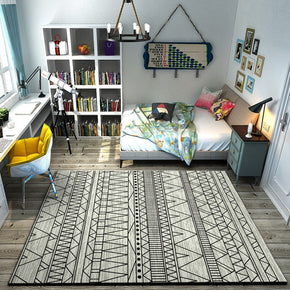 Striped Line Geometric 3D Pattern Modern Grey Simplicity Rug Floor Mat for Bedroom Living Room Sofa Office Hall