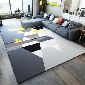 Black White Striped Line Geometric 3D Pattern Modern Simplicity Rug Floor Mat for Bedroom Living Room Sofa Office Hall