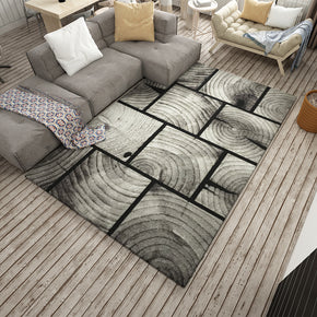 Grey Cube Geometric 3D Pattern Modern Simplicity Rug Floor Mat for Bedroom Living Room Sofa Office Hall